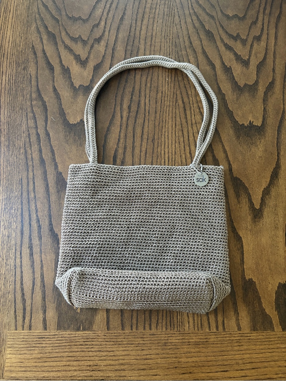 The Sak Crochet Tote Bag in Taupe